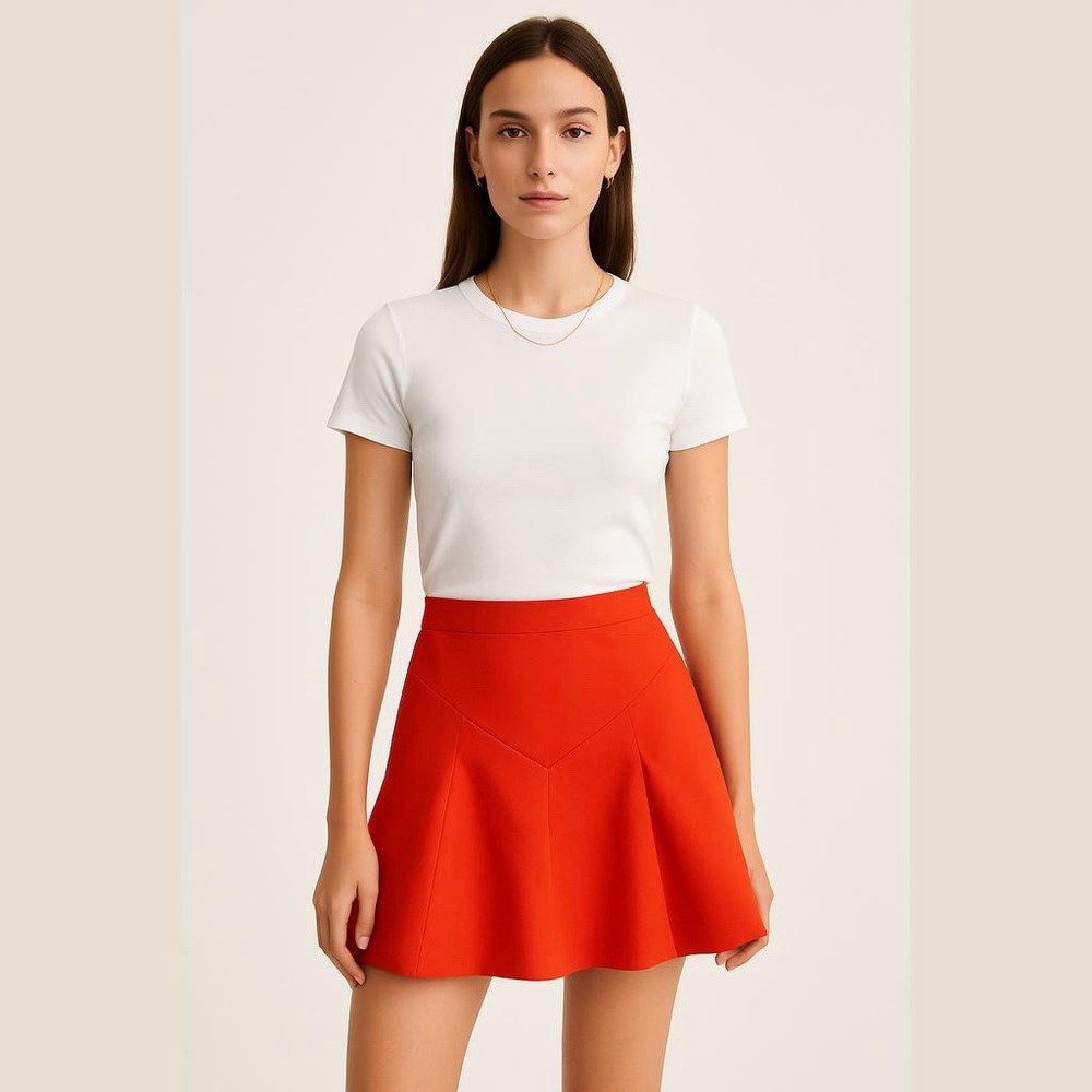 Zara Red Mini Skirt